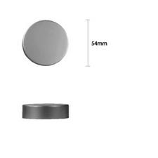 54mm Metal Smooth Cap - Shiny Silver - Bottles & Jar Accessories - Smooth Shiny Caps