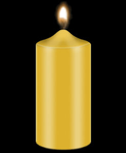Bekro Gold Yellow Candle